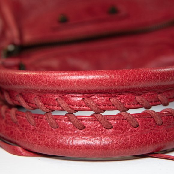 Red Balenciaga Motorcycle City Bag - Picture 4 of 13